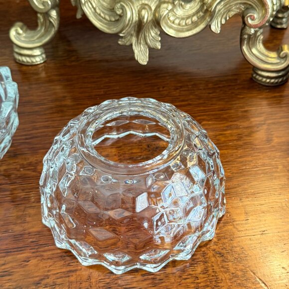 Vintage HOMCO iridescent glass Fairy Lamp Cubist Geometric Style - Picture 12 of 16